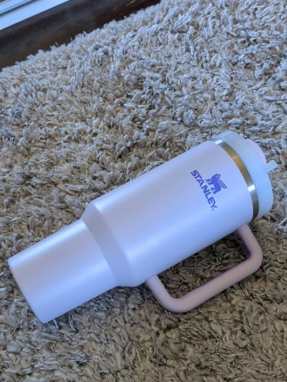 Stanley Light Pink Travel Tumbler with Handle and Straw - Picture 3 of 5